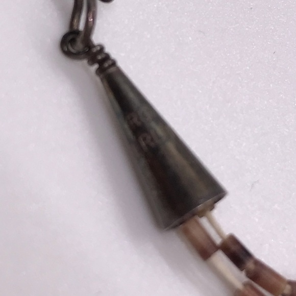 Sterling Native Zuni Hand Carved Stone Heishi Fetish Bear Double Strand Necklace - Picture 15 of 15